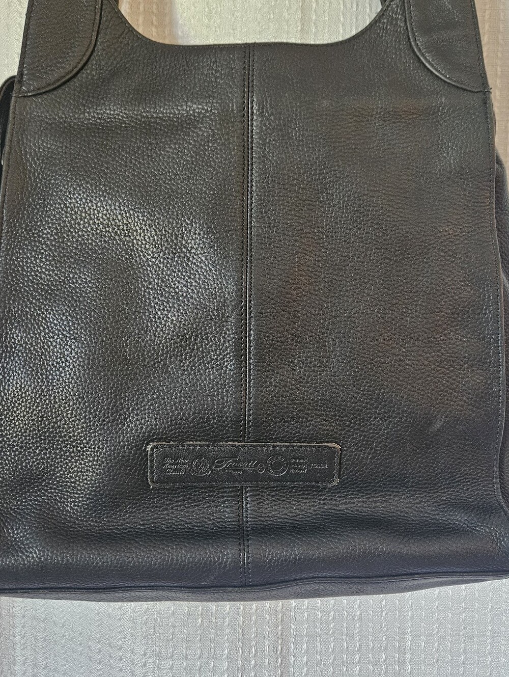 Fossil Black Leather Shoulder Bag Purse - Picture 5 of 15